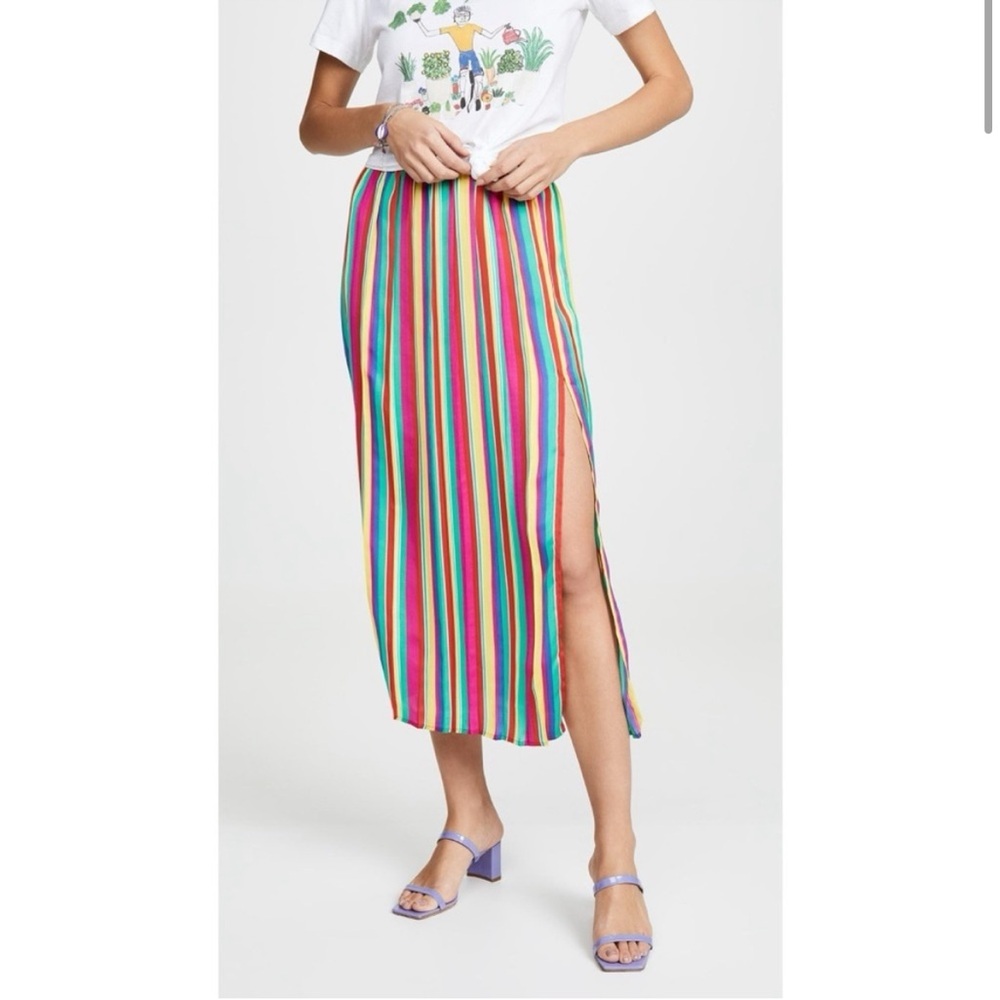 BB Dakota Striped Multi-Colored Skirt